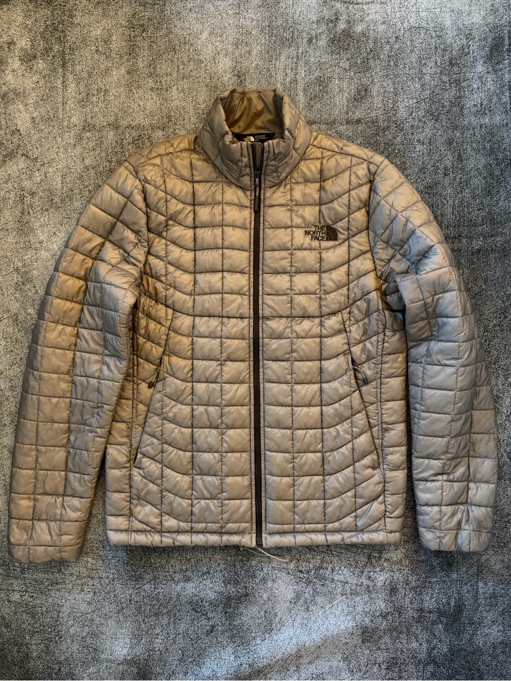 The North Face Men's Thermoball Quilted Puffer Jacket Packable Small Gray